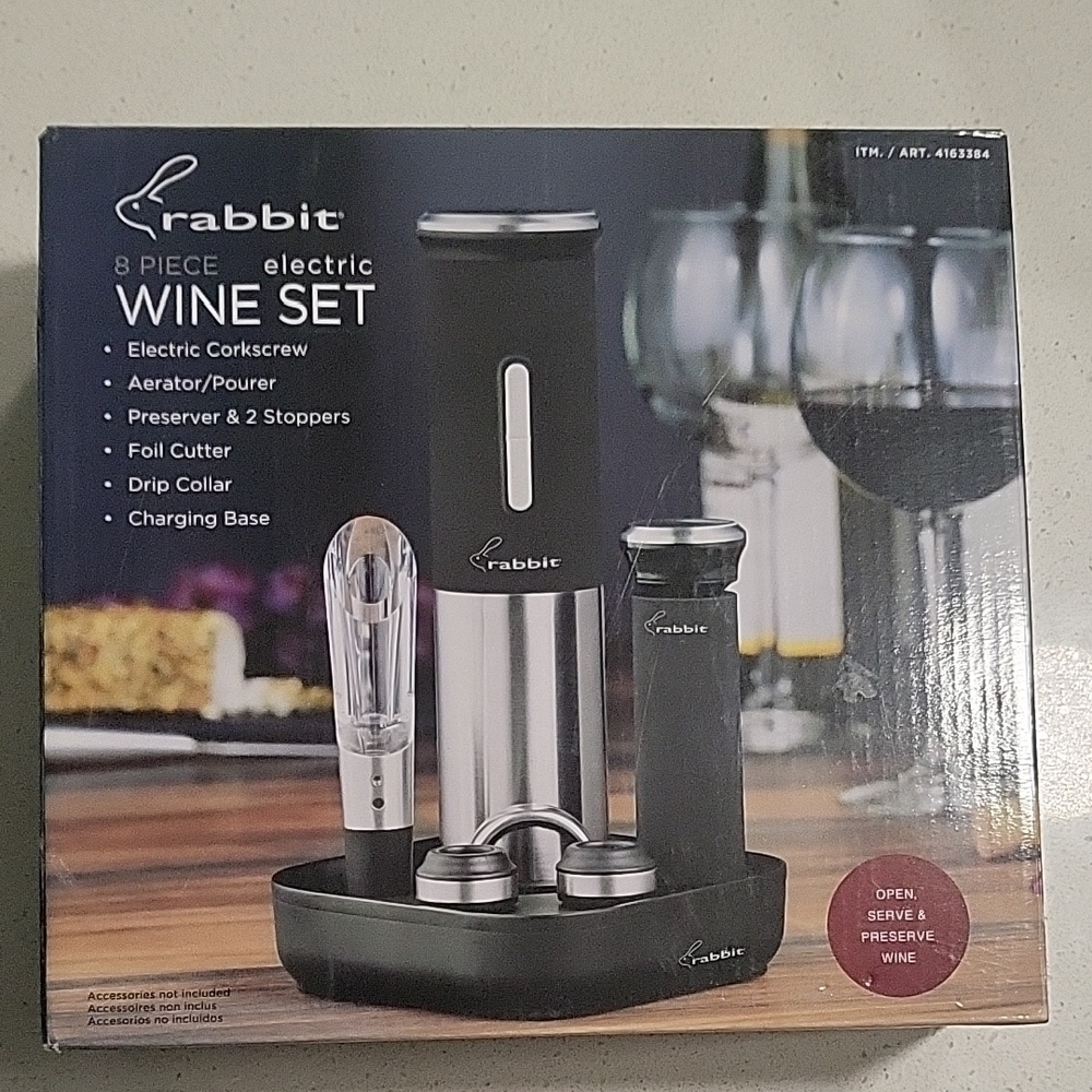 Rabbit 8-Piece Electric Wine Set